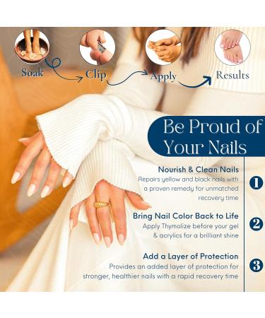 Thymolize Nail Repair: Fast Ingrown Toenail Treatment & Yellow Nail Whitener - 2 Pack (1 Fl Oz) | Best Care for Damaged & Weak Nails - Buy Online on GoSupps.com