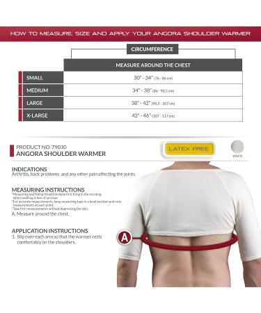 OTC Shoulder Warmer for Arthritis Relief - Angora Fabric White Large - Buy Online on GoSupps.com