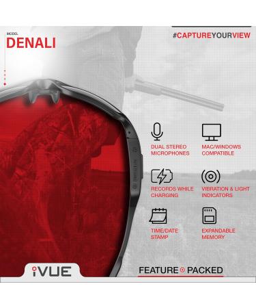 iVue Denali 2K/1080P HD Camera Glasses | Sport Sunglasses DVR | 120FPS | Black - Buy Online on GoSupps.com