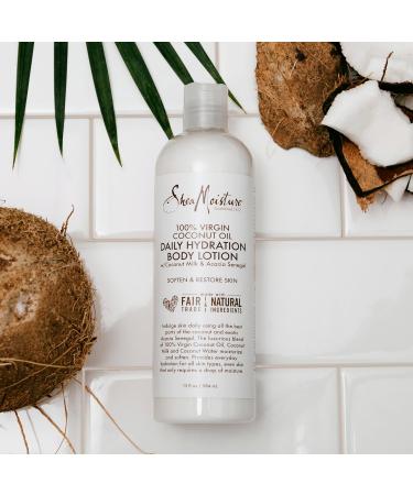 100% Virgin Coconut Oil Daily Hydration Body Lotion by Shea Moisture - Unisex 13 oz | Nourishing Moisturizer for Soft Skin - International Shipping Available - Buy Online on GoSupps.com