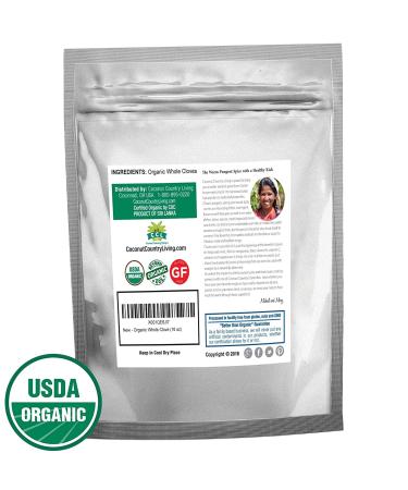 Organic Whole Cloves 1 lb Fair Trade in Mylar Bag | Includes E-Book of Cloves Secrets and Gourmet Recipes - Buy Online on GoSupps.com