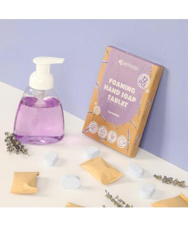 Hand Soap Refill Tablets - Eco-Friendly Zero Waste Packaging - 96 oz Foaming Soap - Lavender Scent - Moisturizing & Cleansing - 12 Pack for Easy Storage - Buy Online on GoSupps.com