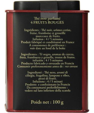 Dammann Teas 4 Fruits Rouges 100g Tin - Exquisite Red Fruit Blend - Buy Online on GoSupps.com