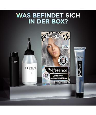 L'Or al Paris Preference Vivid Colors 10.112 Silver Gray - Intensive Permanent Hair Color Up to 8 Weeks of Shine - 1 Piece - Buy Online on GoSupps.com
