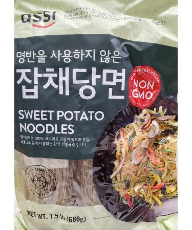 Assi, Sweet Potato Noodles 1.5 Pound, Jabchae, 24 Ounce, 1.5 pound (pack of 1)