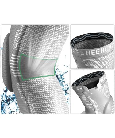 NEENCA XL Knee Brace with Patella Gel Pad & Stabilizers - Gray - Buy Online on GoSupps.com