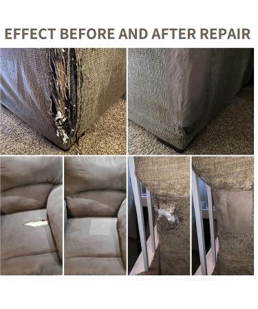 Coarse Linen Repair Patches 12x40 inch Dark Grey - Self-Adhesive Fabric for Sofa and Clothes Repair - Buy Online on GoSupps.com