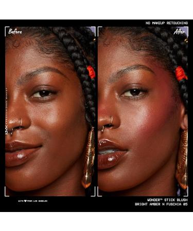 NYX Professional Makeup Rouge - Vegan Hyaluronic Acid Wonder Stick in Bright Amber & Fuchsia (8g) | Moisturizing & Mixable Texture - Buy Online on GoSupps.com