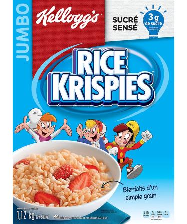Kellogg's Rice Krispies Cereal 1.12kg/39.50oz (Jumbo Size) Canadian Breakfast Favorite - Buy Online on GoSupps.com