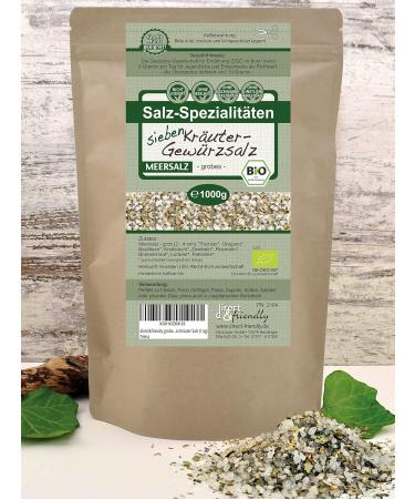 Buy Direct & Friendly Coarse Sea Salt with 7 Organic Herbs - 2 x 1 kg - Premium Seasoning for Gourmet Cooking - Buy Online on GoSupps.com