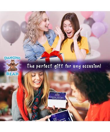 DANCING BEAR Leo Zodiac Healing Crystals Gift Set - 14 Pc with 18K Gold-Plated Constellation Necklace, Meteorite, Succulent Candle, Palo Santo Smudge Stick & Info Guide | Made in USA - Buy Online on GoSupps.com