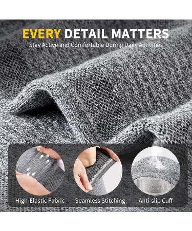 Cambivo Compression Stockings for Men & Women - 2 Pairs of Elastic Calf Sleeves - Comfortable Footless Sports Compression Socks - L-XL Gray - Buy Online on GoSupps.com
