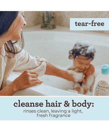 Aveeno Baby Daily Moisture Gentle Body Wash & Shampoo | 2-in-1 Bath & Hair Care | Tear-Free & Paraben-Free | Lightly Scented - 12 fl. oz - Buy Online on GoSupps.com