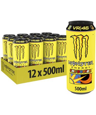 Monster Energy the Doctor - Caffeine Energy Drink with sparkling lemon taste - in practical one -way doses (12 x 500 ml) 500 ml (12 pack)