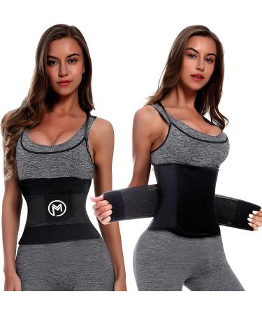 Mermaid's Mystery Waist Trimmer Belt for Women Men - Black, Size M (31-42) - Sport Sweat Workout Body Shaper Sauna - Buy Online on GoSupps.com