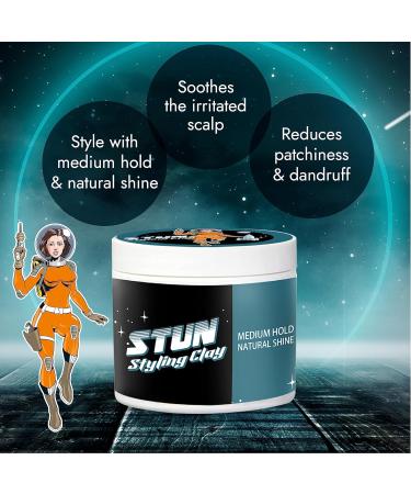 STUN Styling Clay - Medium Hold Natural Finish (Pack of 2) | International Shipping Available - Buy Online on GoSupps.com