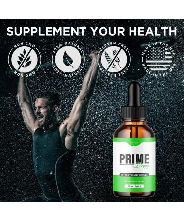 Prime Drops for Men Official PrimeDrops Liquid Supplement with All Natural Ingredients Advanced Formula Health Wellness Supplement with Max Strength Vitamins for Your Active Lifestyle (30 Servings) - Buy Online on GoSupps.com