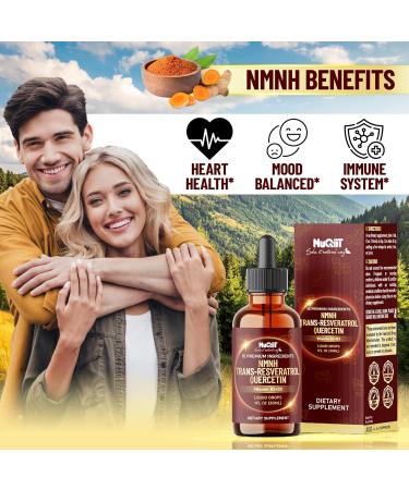 10in1 NMNH Liquid Drops w/NMNH 1000mg Vitamin D3-K2 Quercetin Suppement Trans-resveratrol and 5 More Herbals - Cellular Energy & Vitality Healthy Aging - 1 FL Oz - 2 Month Supply - Buy Online on GoSupps.com