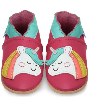 Baby Shoes with Soft Sole - Baby Girl Shoes - Baby Boy Shoes - Leather Toddler Shoes - Baby Walking Shoes 18-24 Months Unicorn