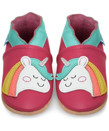 Baby Shoes with Soft Sole - Baby Girl Shoes - Baby Boy Shoes - Leather Toddler Shoes - Baby Walking Shoes 0-6 Months Unicorn