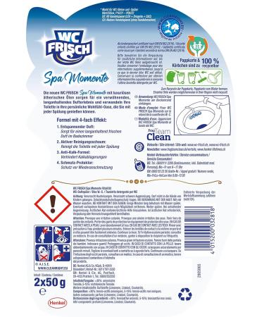 Toilet Fresh Spa Moments Vitality Toilet Stone (2x50g) - Luxurious Essential Oils for Long-Lasting Fragrance - Buy Online on GoSupps.com