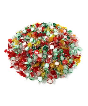 American Old Fashioned Hard Candy - 6 lbs - Peppermint and Spearmint Starlights, Cinnamon Disks, Butterscotch, Strawberry Jelly Filled Candy and Fruity Hard Candy - Bulk Holiday Classics Assortment- Individually Wrapped, 96 oz.