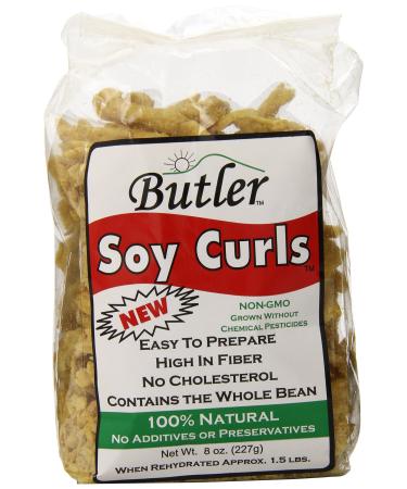 BUTLER FOODS Soy Curls, 8 OZ 8 Ounce (Pack of 1)