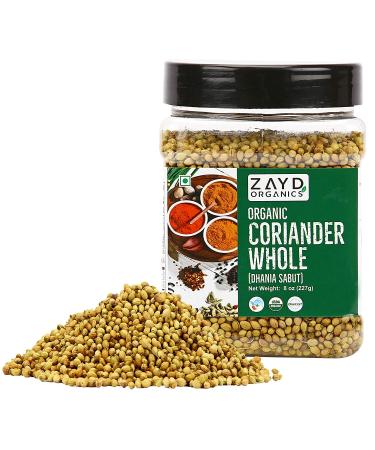 Zayd Organics USDA Organic Coriander Seeds Dhania Whole 8oz (227g) - Buy Online on GoSupps.com
