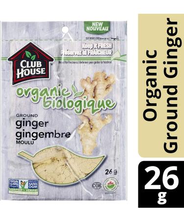 Club House Quality Natural Herbs & Spices Organic Ground Ginger 26g - Buy Online on GoSupps.com