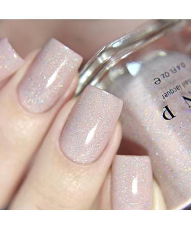 ILNP Birthday Suit - Cashmere Pink Holographic Nail Polish 12ml (0.4 Fl Oz) - Neutral Nude Vegan and Cruelty Free Formula - Buy Online on GoSupps.com