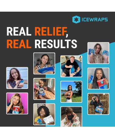 ICEWRAPS 3x3 Small Gel Ice Packs - Reusable Hot Cold Packs for Injuries | Mini Ice Packs for Nose, Face, Fingers | Set of 6 Soft Gel Packs - Buy Online on GoSupps.com