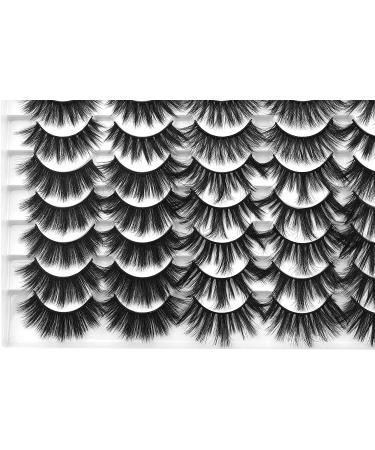 40 Pairs Wholesale Faux Mink False Eyelashes - 8 Styles, 18-22MM, Crossed Fluffy Volume, Reusable 3D Cat Eye & Round Shape - Pack of 40 Pairs - Buy Online on GoSupps.com