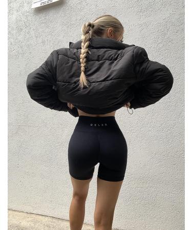 CELER Women's Chemistry Seamless Scrunch Butt Gym Shorts - Black, Medium - Buy Online on GoSupps.com