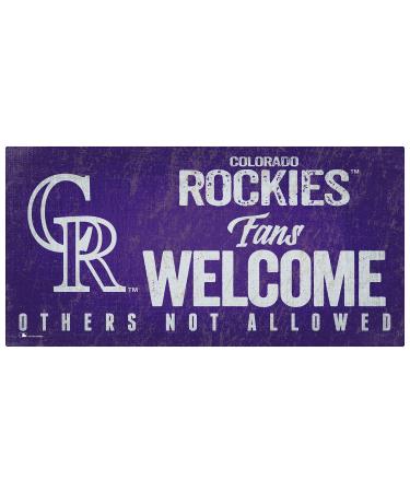 MLB Colorado Rockies Unisex Colorado Rockies Fans Welcome Sign, Team Color, 6 x 12