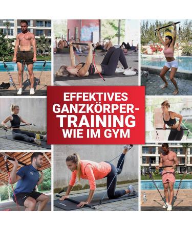 Red Rab Freepump Fitness Stage Set - Resistance Bands & Straps for Home Gym | Strength Training & Pilates Equipment - Buy Online on GoSupps.com