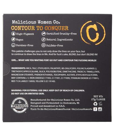 Malicious Women Contour To Conquer C Powder Palette - Fair/Light Skin Tones | High-Pigment Vegan Formula with Natural Ingredients - Buy Online on GoSupps.com