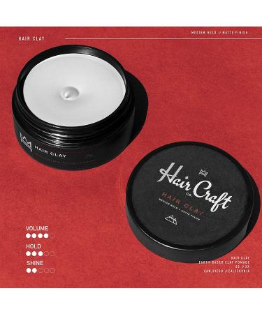 Hair Craft Co. Men's Hair Clay & Sea Salt Spray Bundle - Medium + Light Hold - Matte Finish - Volume + Texture - Stylist Approved - Scented - 2.8oz + 6oz - Buy Online on GoSupps.com