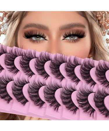 Yawamica 5D Volume 17mm Mink False Lashes - 10 Pairs for Natural Wispy Look - Buy Online on GoSupps.com