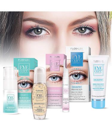 Floslek Organic Moisture Gel for Eye Bags & Mouth Area | 30ml | Hydrate Tighten & Smooth Delicate Skin | Suitable for All Ages | International Shipping - Buy Online on GoSupps.com