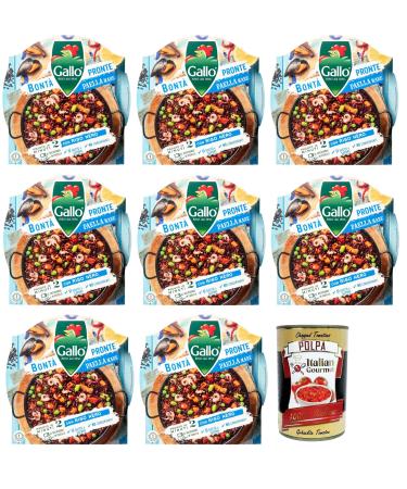 Italian Gourmet E.R. Riso Gallo Bont Pronte Paella Mare complete pre-cooked paella mix with parboiled natural rice vegetables shellfish and squid 220 g pack