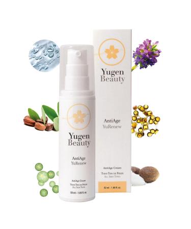 Yugen Beauty Anti-Wrinkle Face Cream for Women/Men with 7 Active Ingredients - YuRenew Anti-Aging Cream | Deep Wrinkle Filler | Firming Day Cream for Face Neck and D collet | Yugen