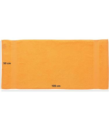 Maurahome Luxury 100% Cotton Towel Set - Hotel & Spa Quality Fast Drying Soft & Plush 6 Large Orange Terry Towels (50x100) - Buy Online on GoSupps.com