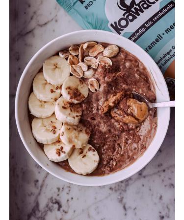 Koawach Caramel & Sea Salt Cocoa Powder - Vegan Hot Chocolate Drink (1kg) | Low Sugar Organic & Fairtrade Energy Drink - 2x500g - Buy Online on GoSupps.com