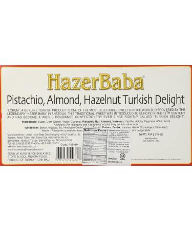 Mixed Turkish Delight w/ Nuts and Coconut (Pistachio  Almond & Hazelnut) 16 Oz - Buy Online on GoSupps.com
