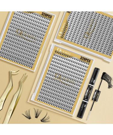 Individual Eyelash Extensions 320pcs - 30D 0.07C Curl Mix 12-18mm - DIY Cluster Lashes - Reusable Artificial Eyelashes for Stunning Eye Makeup - Buy Online on GoSupps.com