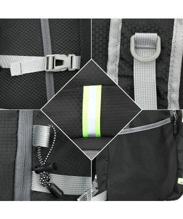 WEREWOLVES 35L Lightweight Hiking Backpack - Ultralight Foldable Water Resistant Daypack for Outdoor Sports and Travel - Black 35L - Buy Online on GoSupps.com