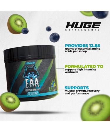 Huge EAA Supplement Highest Dosed Essential Amino Acids Powder 12.85g EAAs & 8g BCAAs Per Serving Maximize Muscle Growth Recovery & Performance (Kiwi Blueberry 17.73 Oz.) - Buy Online on GoSupps.com