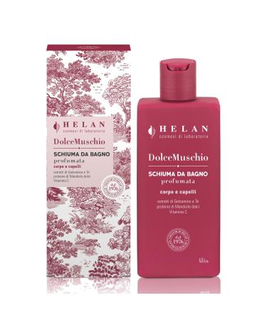 Helan Dolce Muschio-Shampoing et gel douche 2en1 pour hommes et femmes la vitamineC antioxydante d licat pour un peau douce Gel douche corps et cheveux 94% origine naturelle Fabriqu en Italie 200ml