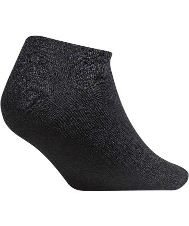 adidas Men's Athletic Cushioned 6-Pack No Show Socks - Black/Onix Grey - Large - Buy Online on GoSupps.com