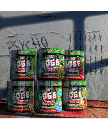 Psycho Pharma Edge of Insanity Pre Workout Powder - 360g (Blue Lemonade) | Zengaba Energy Boost for Intense Workouts - Buy Online on GoSupps.com